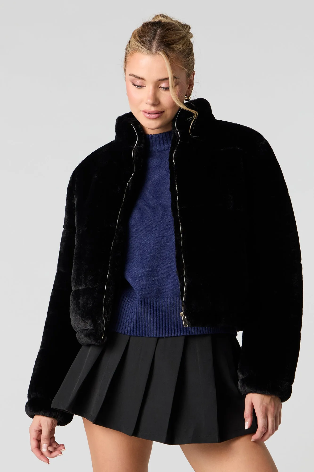 Faux Fur Puffer Jacket sold by Urban Planet product image thumbnail 5