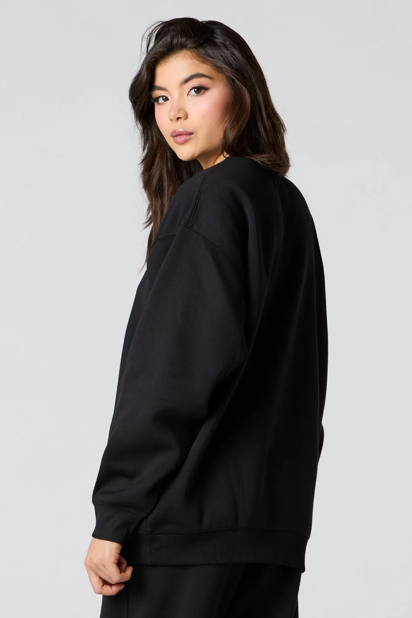 Soft Fleece Oversized Sweatshirt sold by Urban Planet product image thumbnail 5