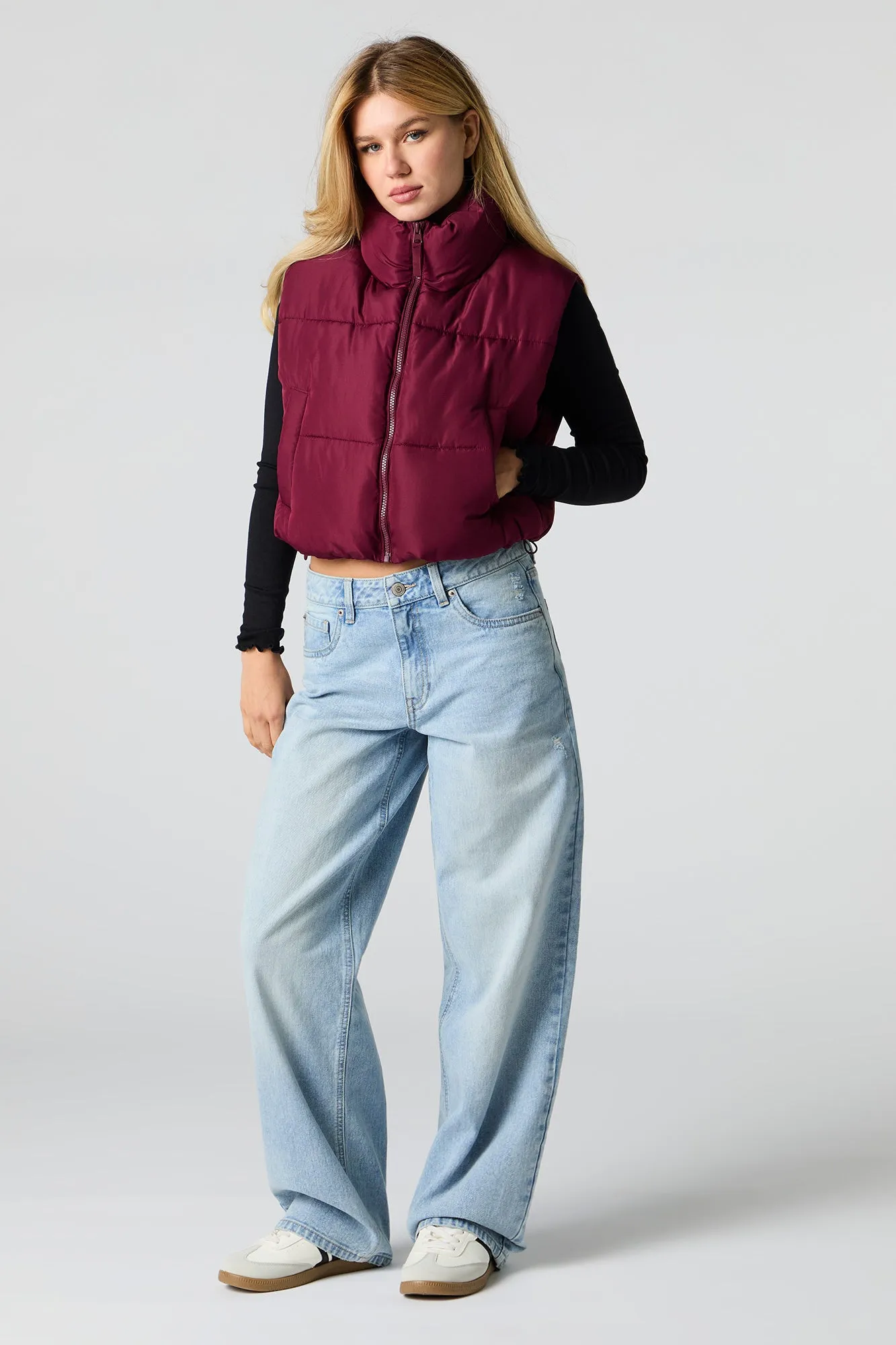 Mock Neck Puffer Vest sold by Urban Planet product image thumbnail 3