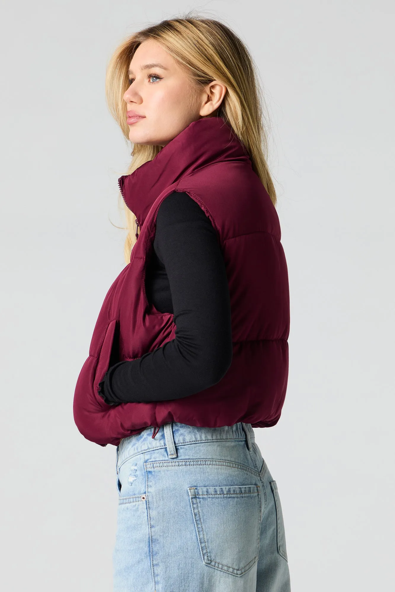 Mock Neck Puffer Vest sold by Urban Planet product image thumbnail 2
