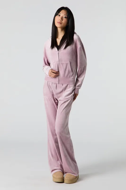 Velour Wide Leg Pant sold by Urban Planet
