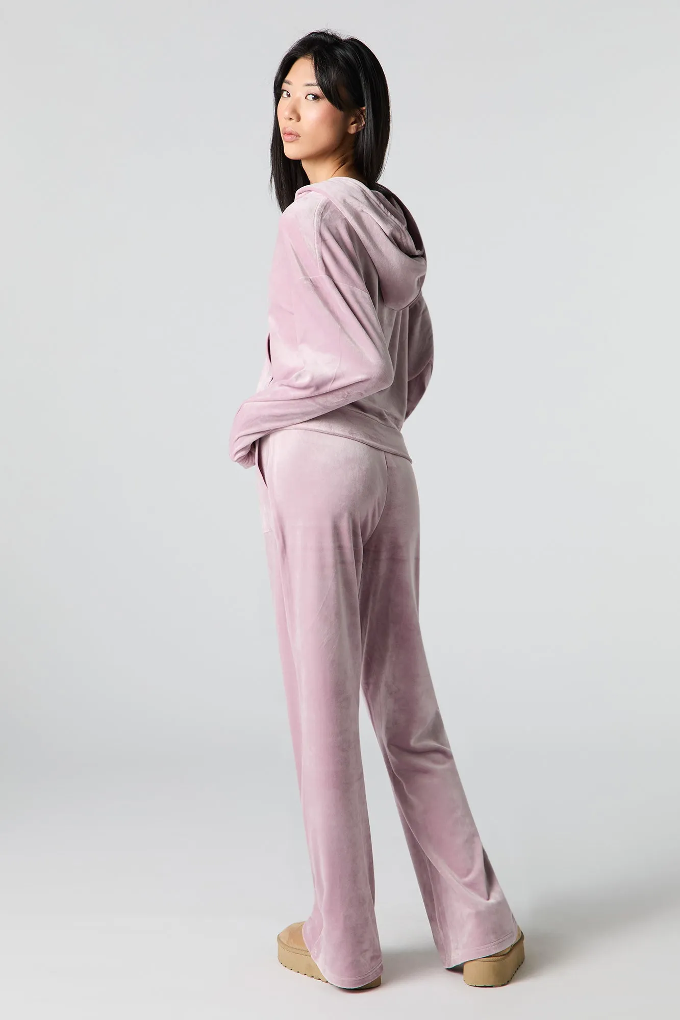 Velour Wide Leg Pant sold by Urban Planet product image thumbnail 3
