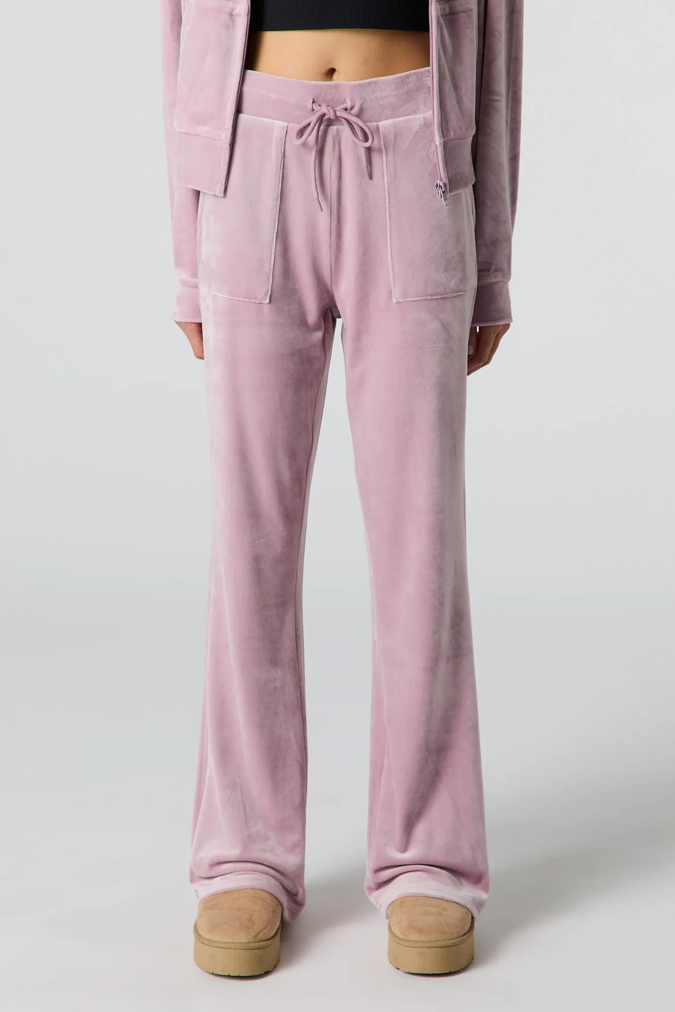 Velour Wide Leg Pant sold by Urban Planet product image thumbnail 2