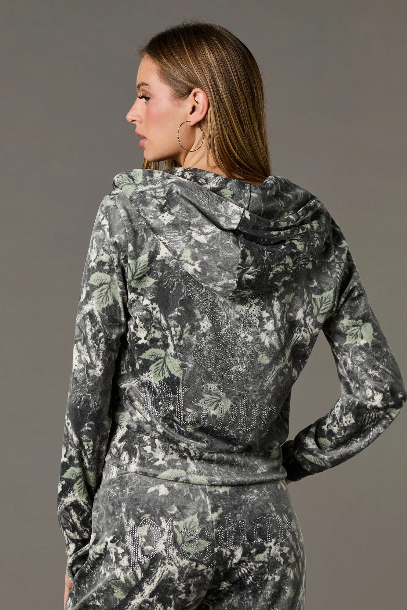 Playboy Rhinestone Velour Zip-Up Hoodie sold by Urban Planet product image thumbnail 2