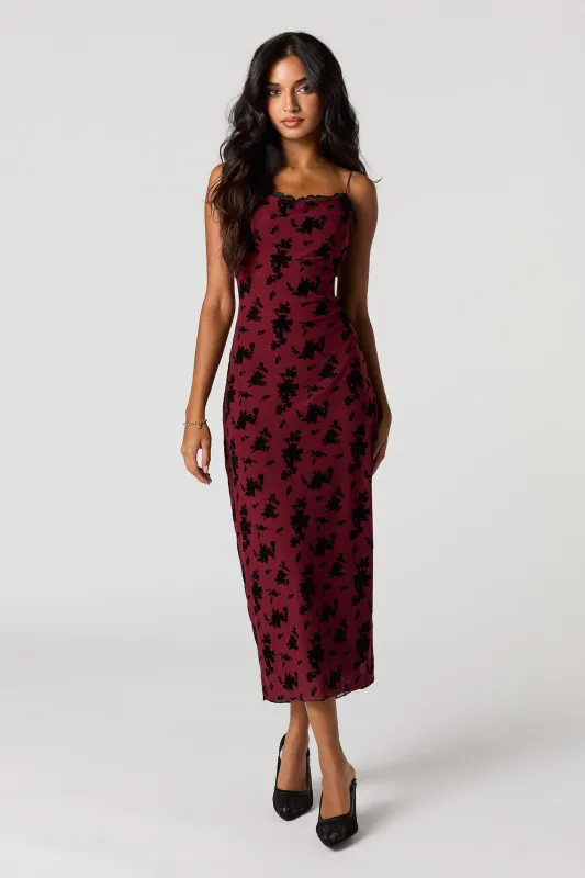 Floral Mesh Midi Dress sold by Urban Planet