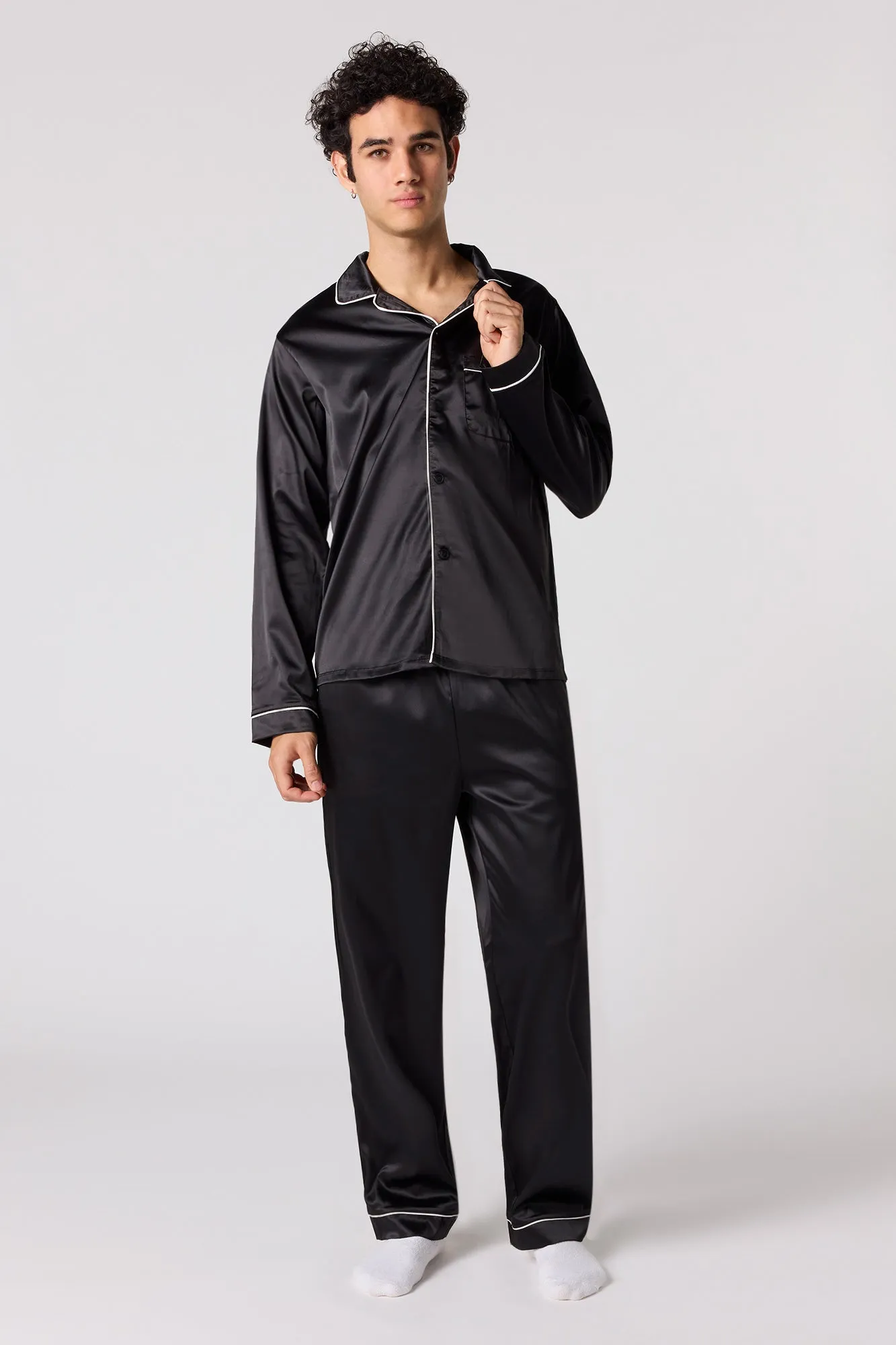 Satin Pajama Pant sold by Urban Planet product image thumbnail 5