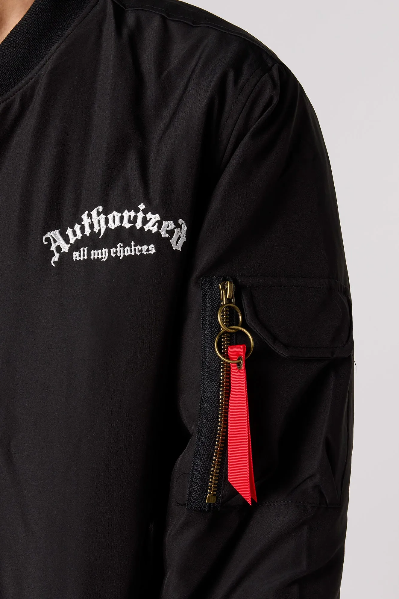 Embroidered Flight Jacket sold by Urban Planet product image thumbnail 4