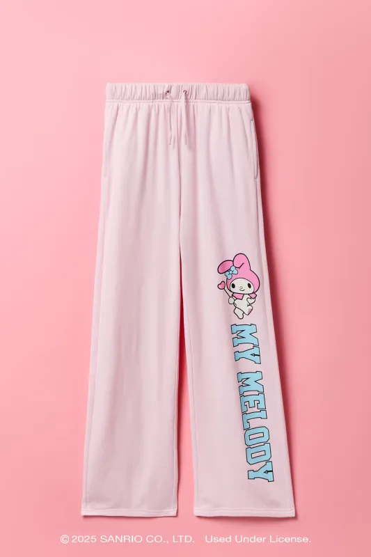 My Melody™ Girls Glitter Graphic Fleece Sweatpant sold by Urban Planet