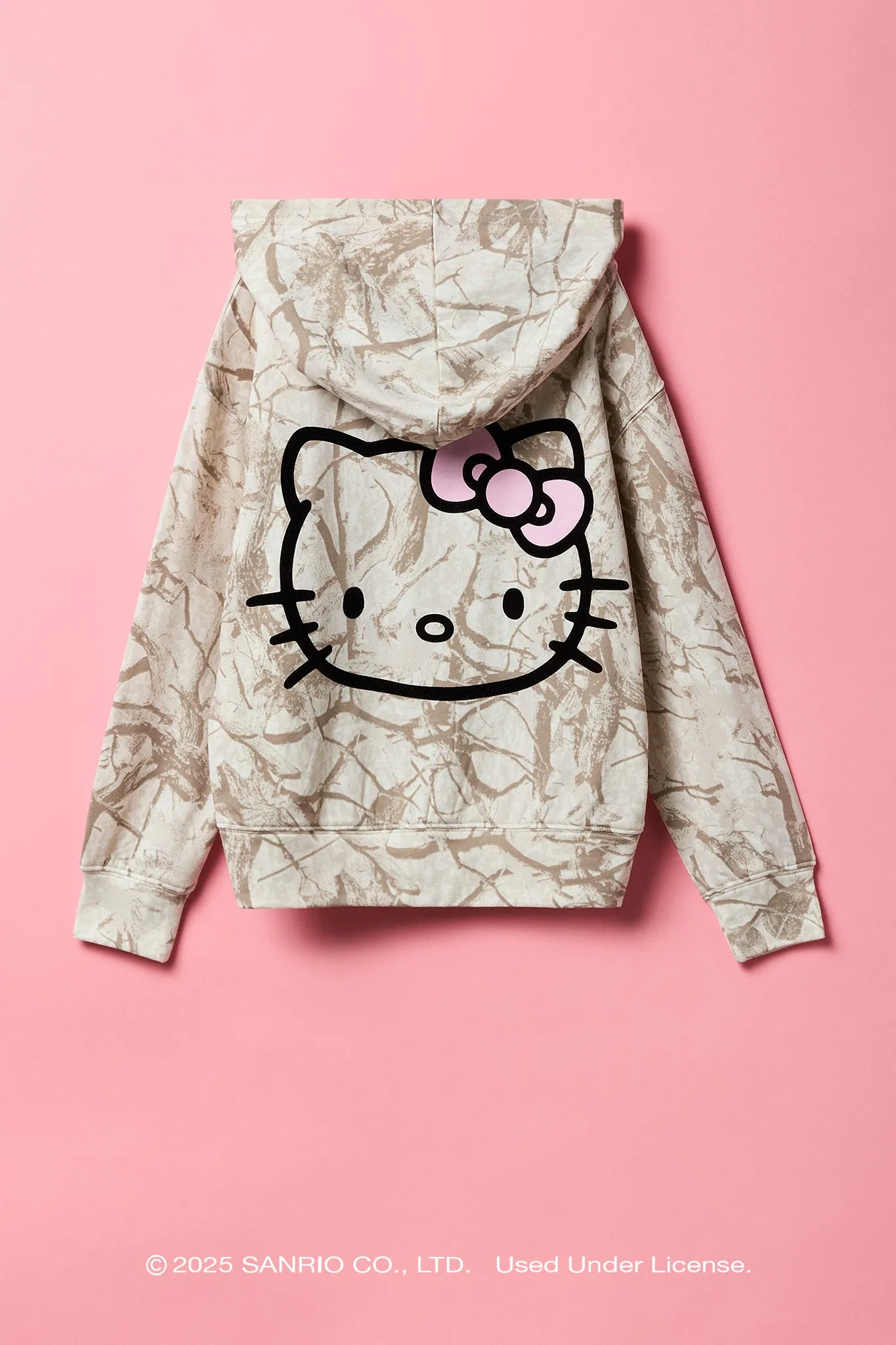 Hello Kitty® Girls Camo Fleece Hoodie sold by Urban Planet product image thumbnail 2