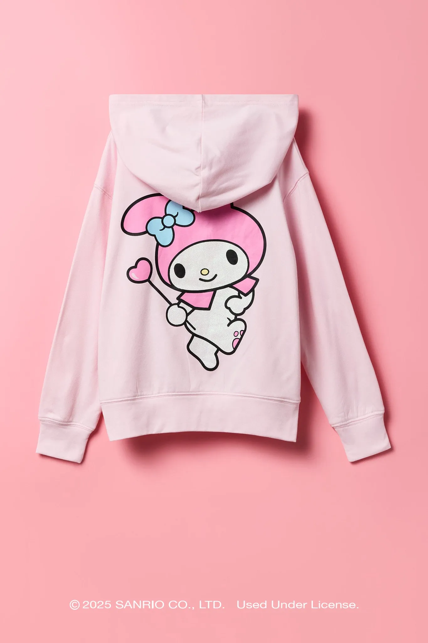 Haut à capuchon en molleton avec imprimé My Melody scintillant pour fille sold by Urban Planet product image thumbnail 2