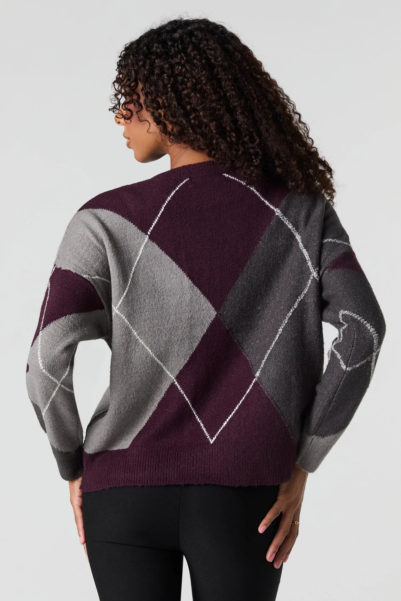 Argyle Mossy Knit Sweater sold by Urban Planet product image thumbnail 2