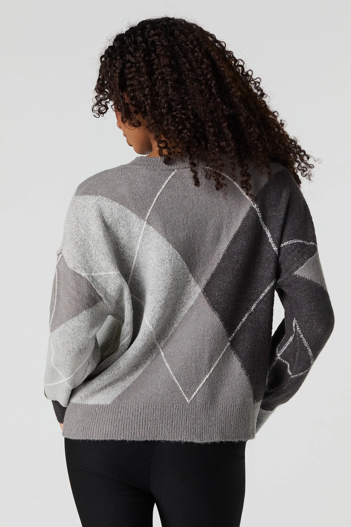 Argyle Mossy Knit Sweater sold by Urban Planet product image thumbnail 5