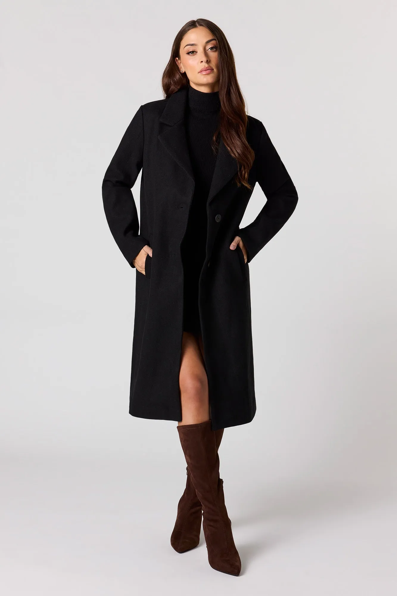 Longline Peacoat sold by Urban Planet product image thumbnail 4