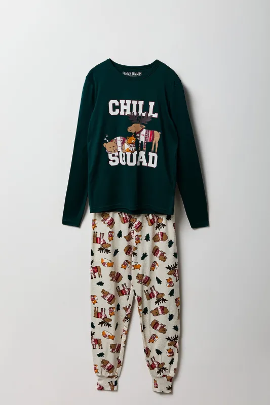 Ensemble-pyjama de famille deux pièces Chill Squad pour enfants sold by Urban Planet