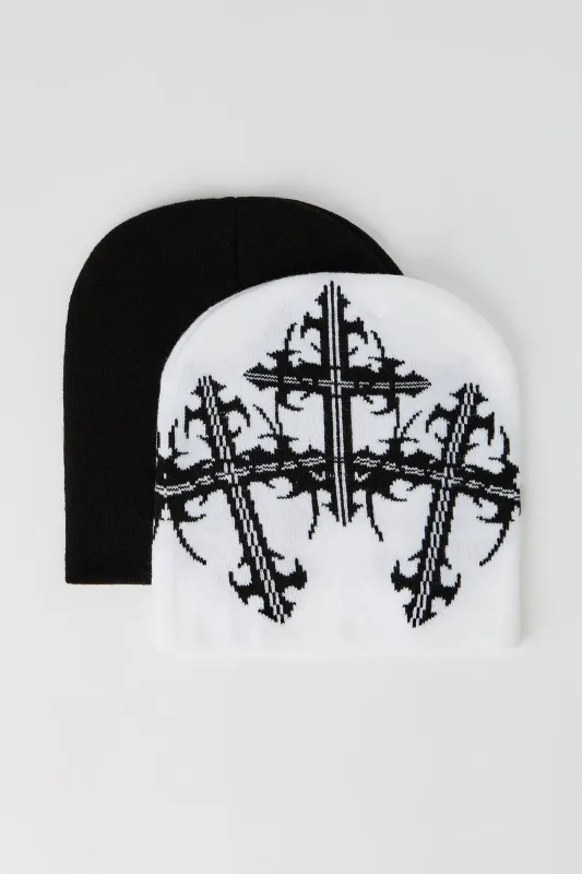 Jacquard Knit Beanie (2 Pack) sold by Urban Planet