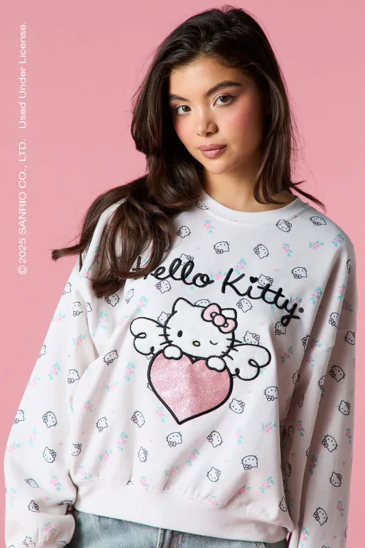 Hello Kitty® Embroidered Fleece Sweatshirt sold by Urban Planet