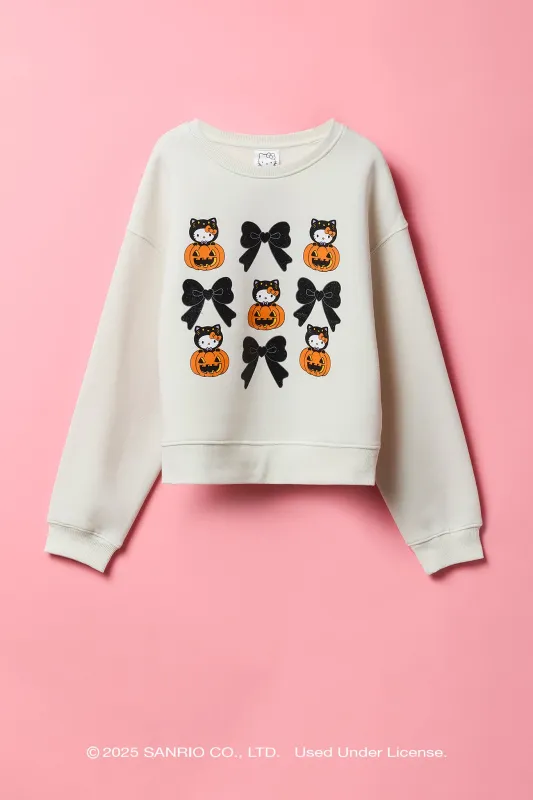 Chandail en molleton à imprimé d'Halloween Hello Kitty® pour filles sold by Urban Planet