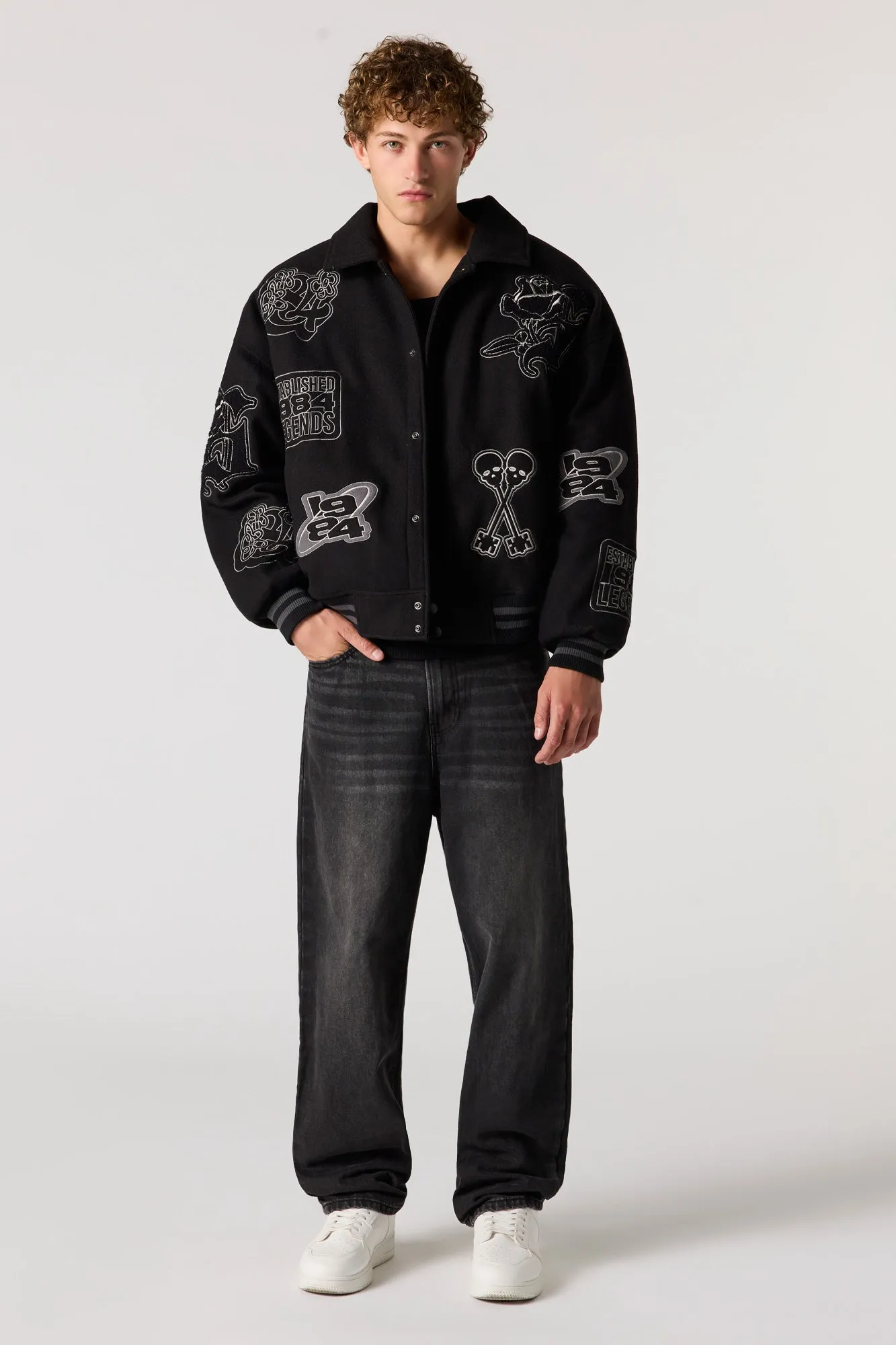 Blouson aviateur avec motif brodé Legends sold by Urban Planet product image thumbnail 3