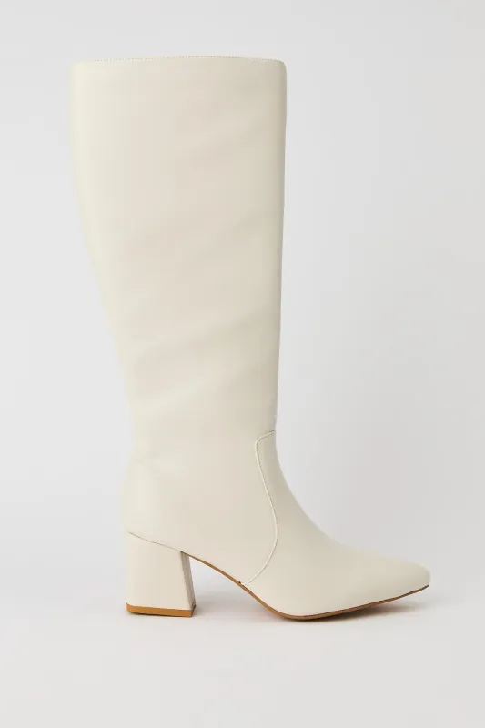 Faux Leather Block Heel Boot sold by Urban Planet
