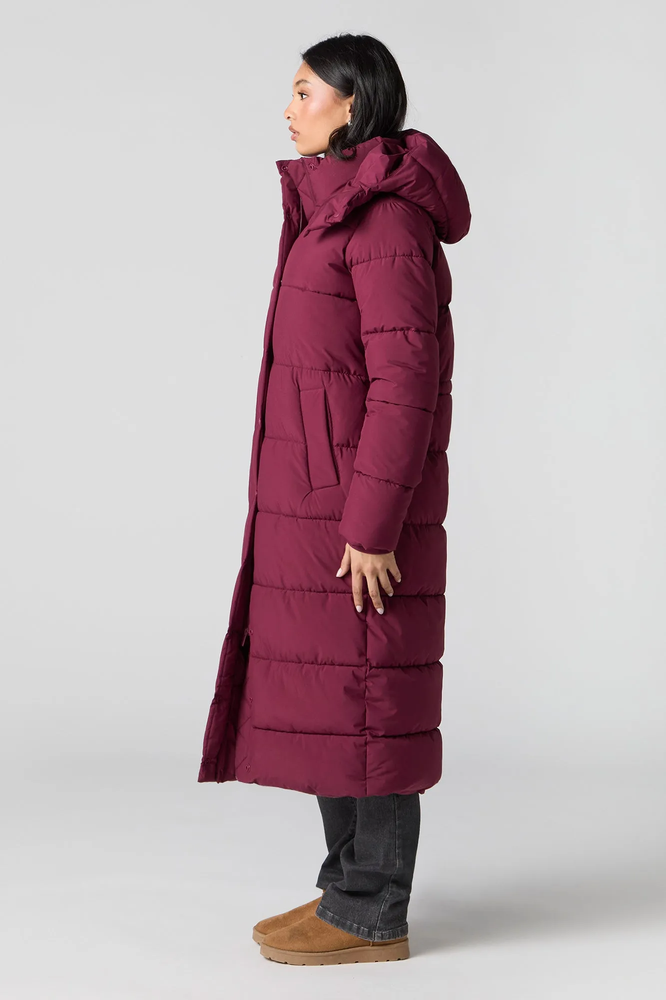 Longline Puffer Jacket sold by Urban Planet product image thumbnail 2