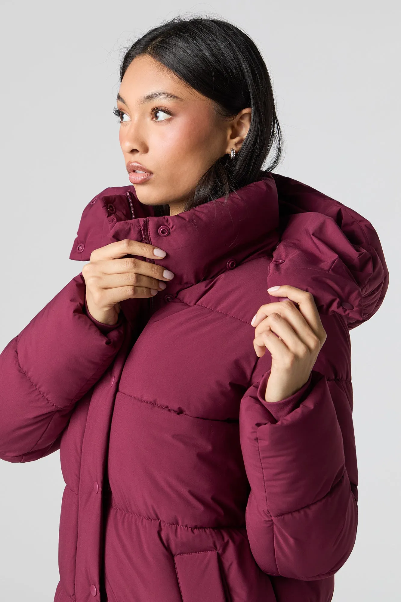 Longline Puffer Jacket sold by Urban Planet product image thumbnail 4