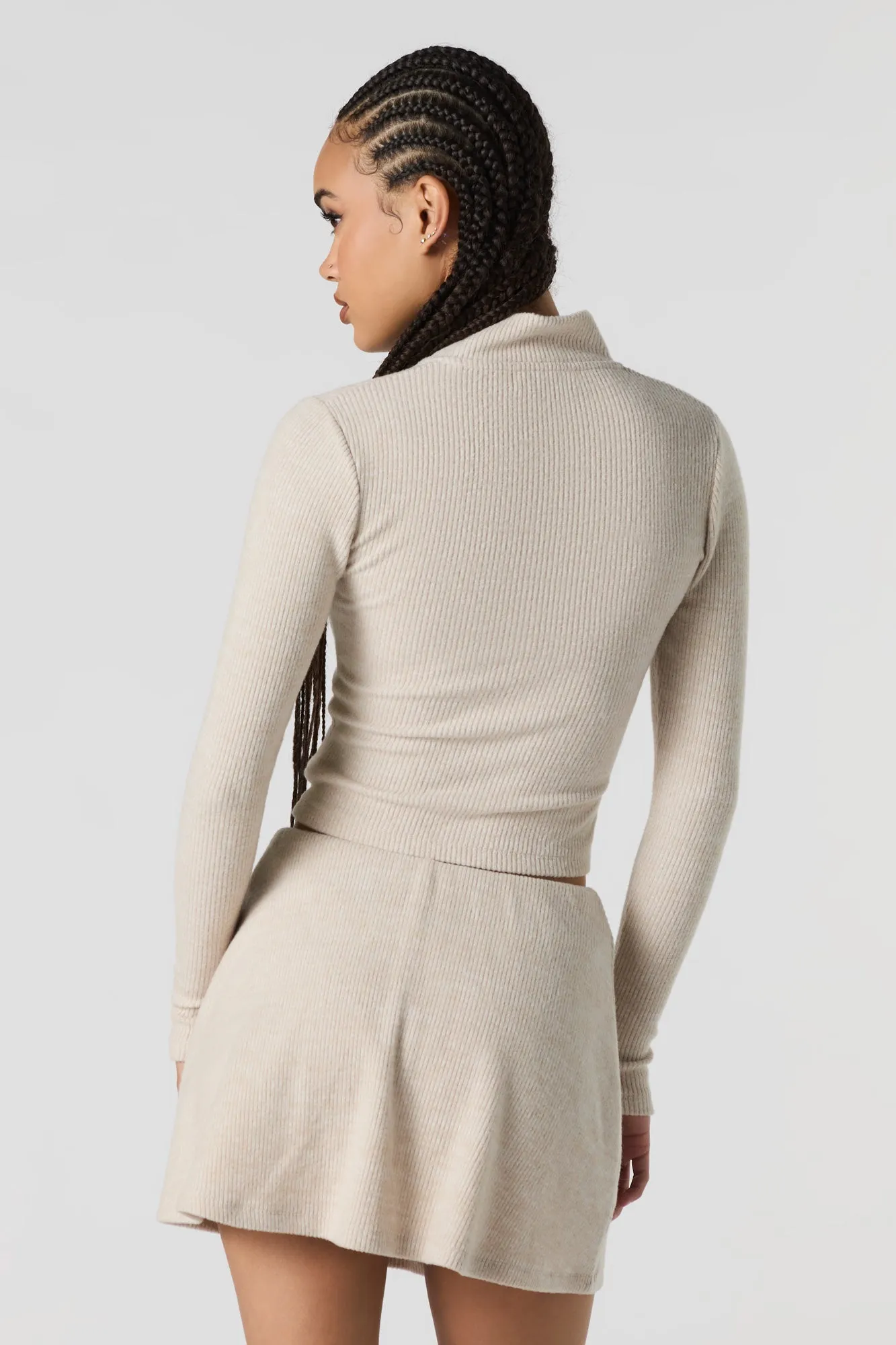 Ribbed Knit Flowy Skort sold by Urban Planet product image thumbnail 2