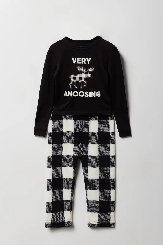 Ensemble deux-pièces Pyjamas de famille à imprimé Moosing Around pour tout-petit sold by Urban Planet