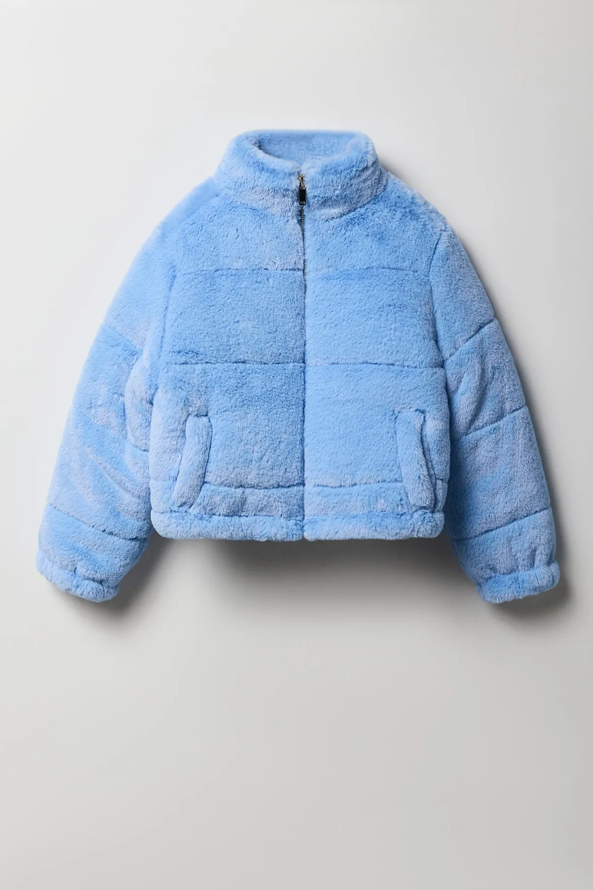 Girls Faux Fur Puffer Jacket sold by Urban Planet