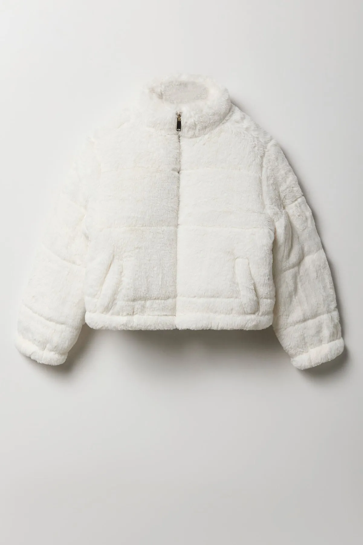 Girls Faux Fur Puffer Jacket sold by Urban Planet product image thumbnail 5