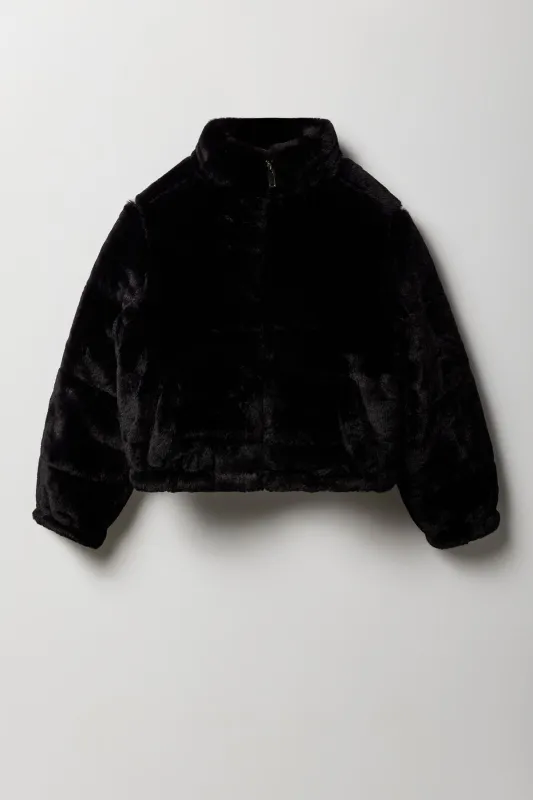 Blouson matelassé boutonné pour filles sold by Urban Planet