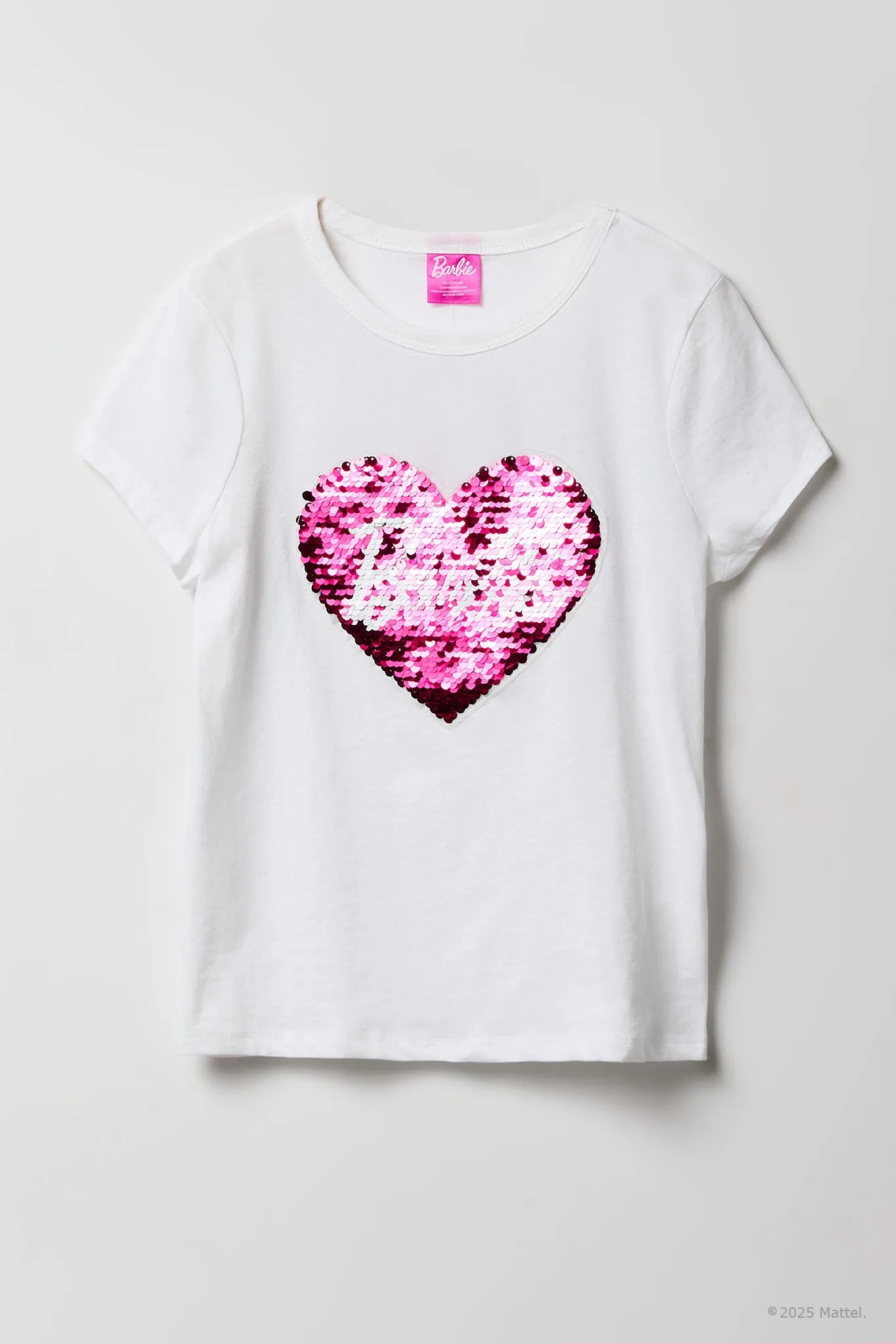T-shirt à imprimé Barbie avec paillettes pour fille sold by Urban Planet