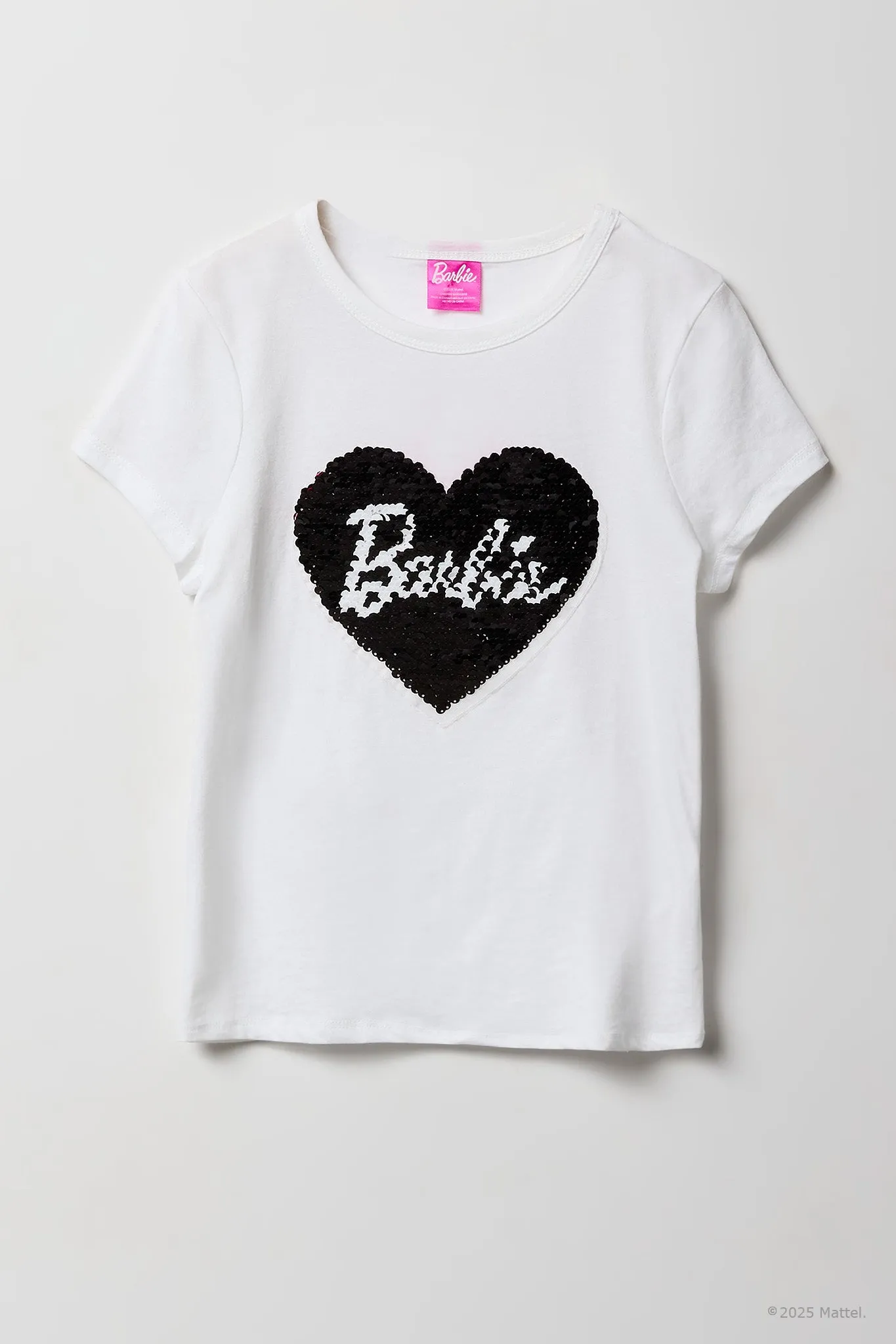T-shirt à imprimé Barbie avec paillettes pour fille sold by Urban Planet product image thumbnail 3