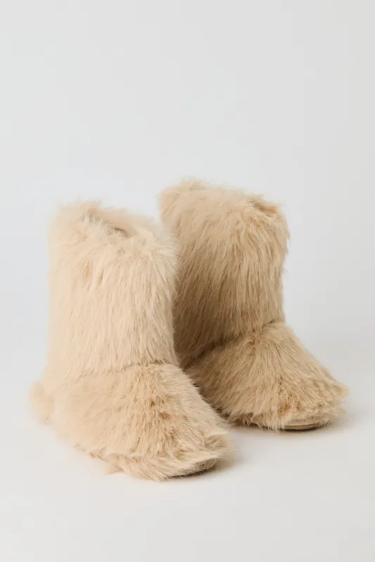 Shaggy Faux Fur Booties sold by Urban Planet