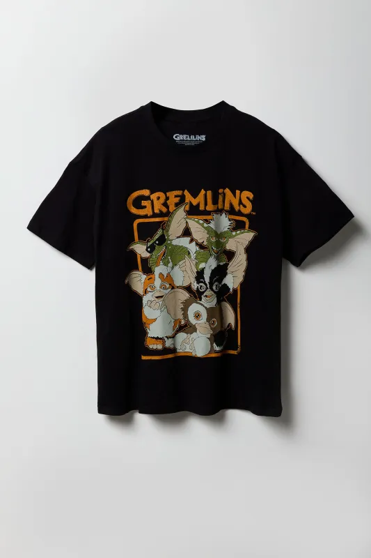 T-shirt de coupe garçonne à imprimé Gremlins sold by Urban Planet