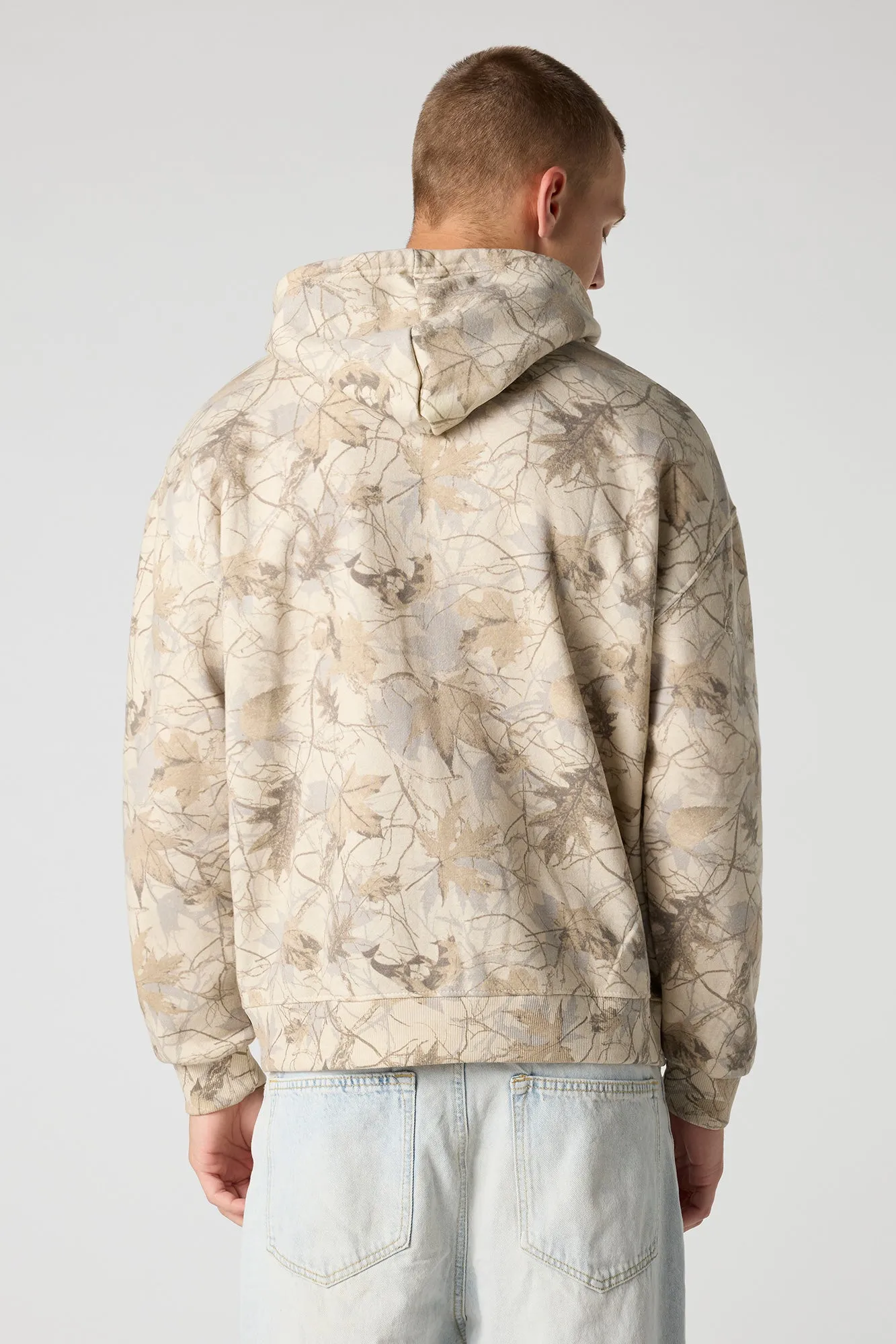 Haut à capuchon avec empiècement CA, motif camouflage et fermeture à glissière sold by Urban Planet product image thumbnail 2