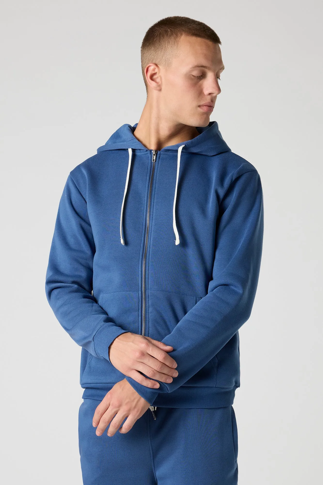 Fleece Zip-Up Hoodie sold by Urban Planet