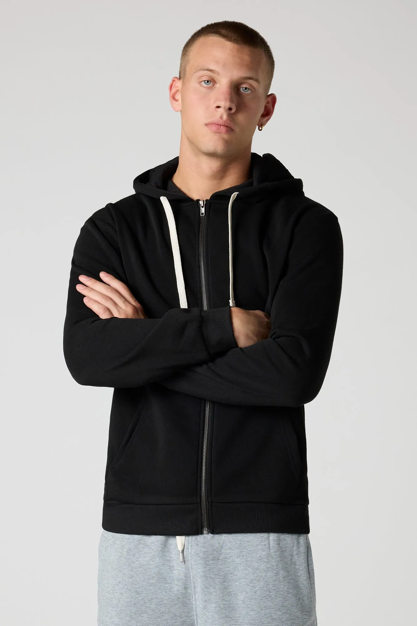 Fleece Zip-Up Hoodie sold by Urban Planet product image thumbnail 4