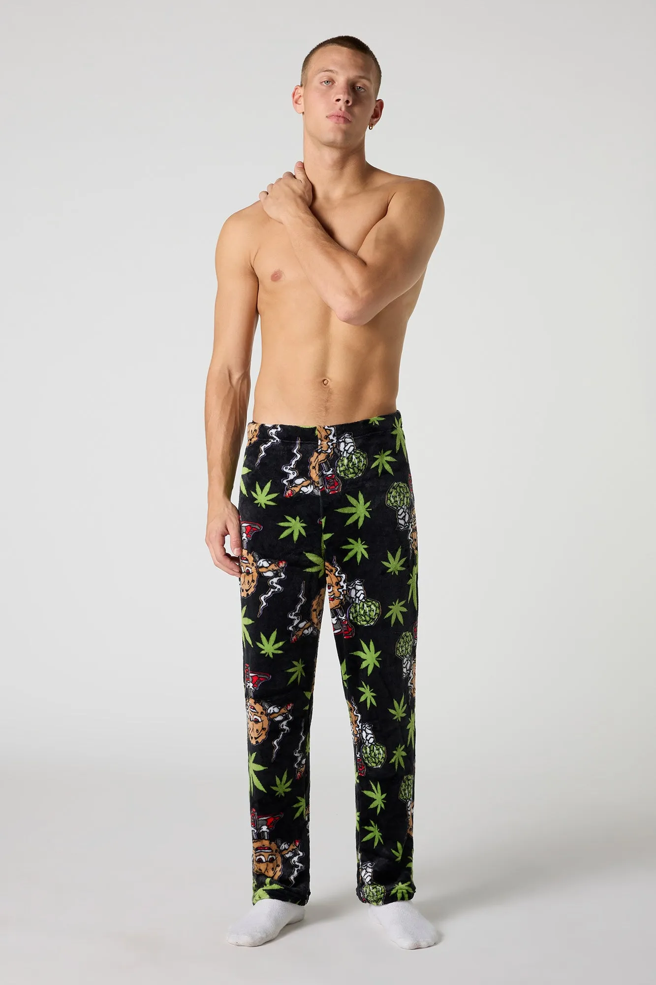 Printed Plush Pajama Pant sold by Urban Planet product image thumbnail 5