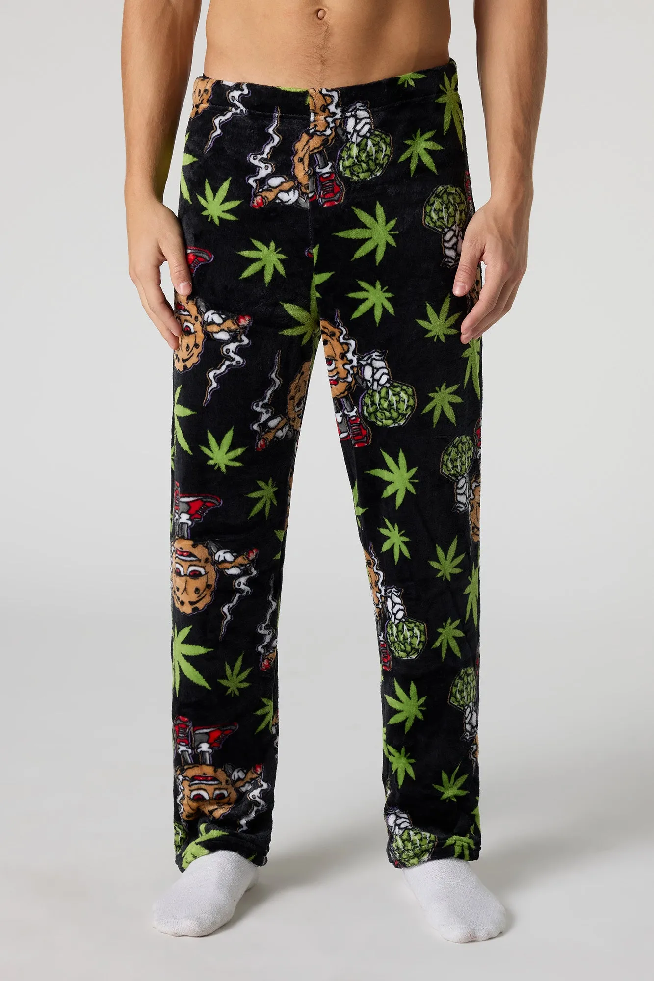 Printed Plush Pajama Pant sold by Urban Planet product image thumbnail 4