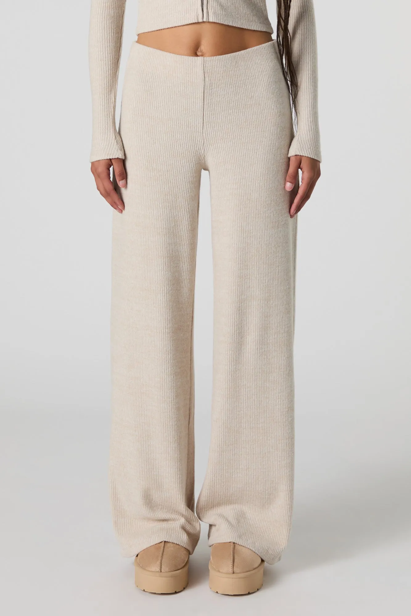 Ribbed Knit Wide Leg Pant sold by Urban Planet product image thumbnail 2