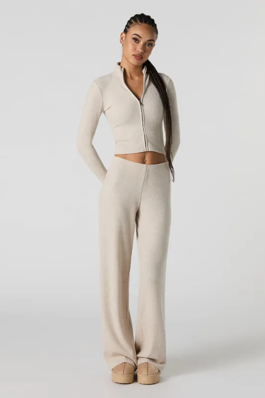 Ribbed Knit Wide Leg Pant sold by Urban Planet