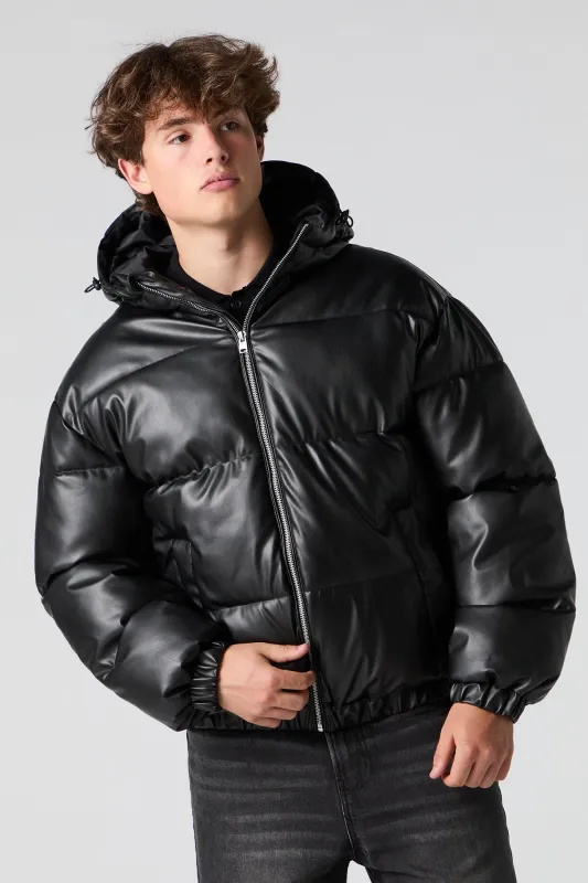 Blouson bouffant en similicuir sold by Urban Planet