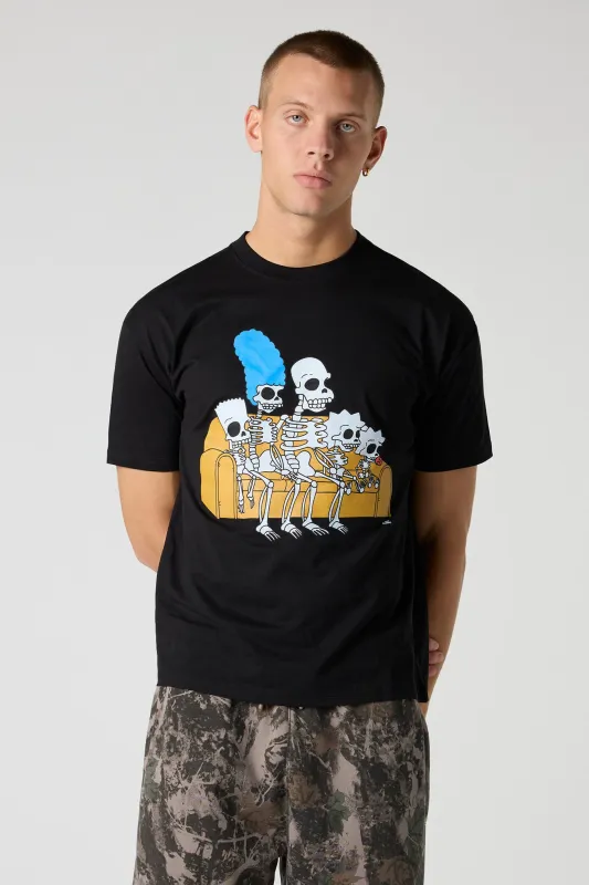 Simpsons Skeleton Graphic Relaxed T-Shirt sold by Urban Planet