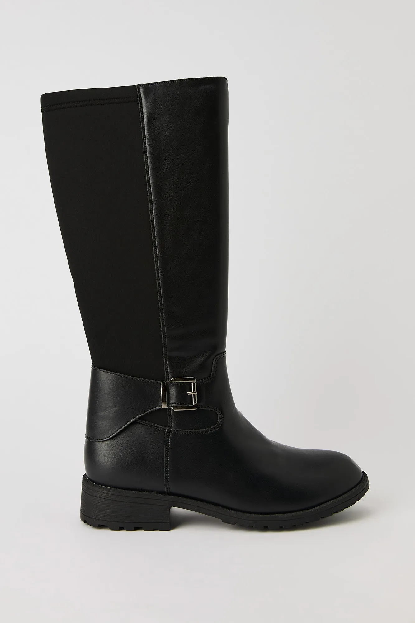 Faux Leather Stretch Buckle Strap Boot sold by Urban Planet product image thumbnail 2