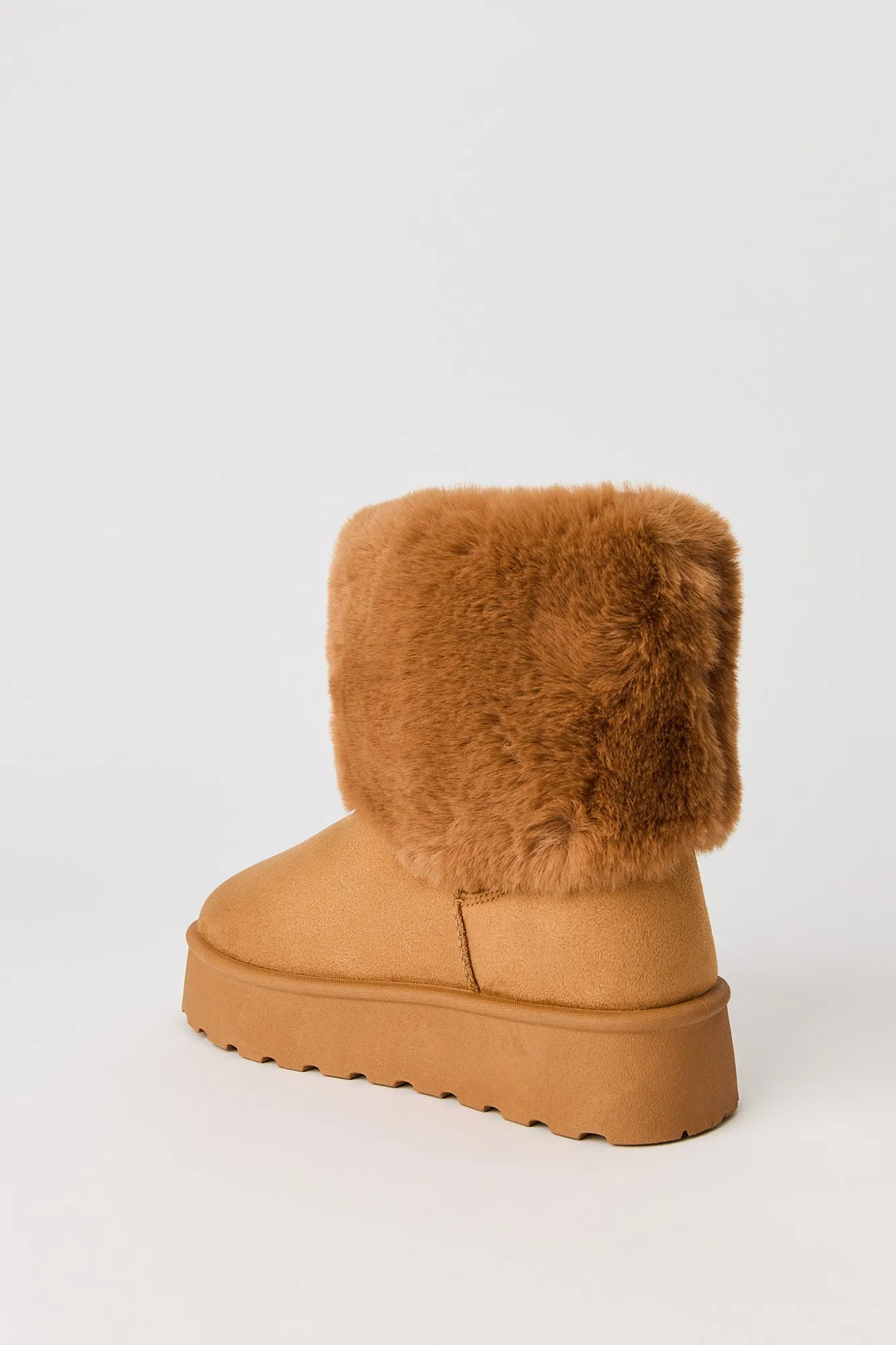 Faux Fur Lined Platform Ankle Booties sold by Urban Planet product image thumbnail 3