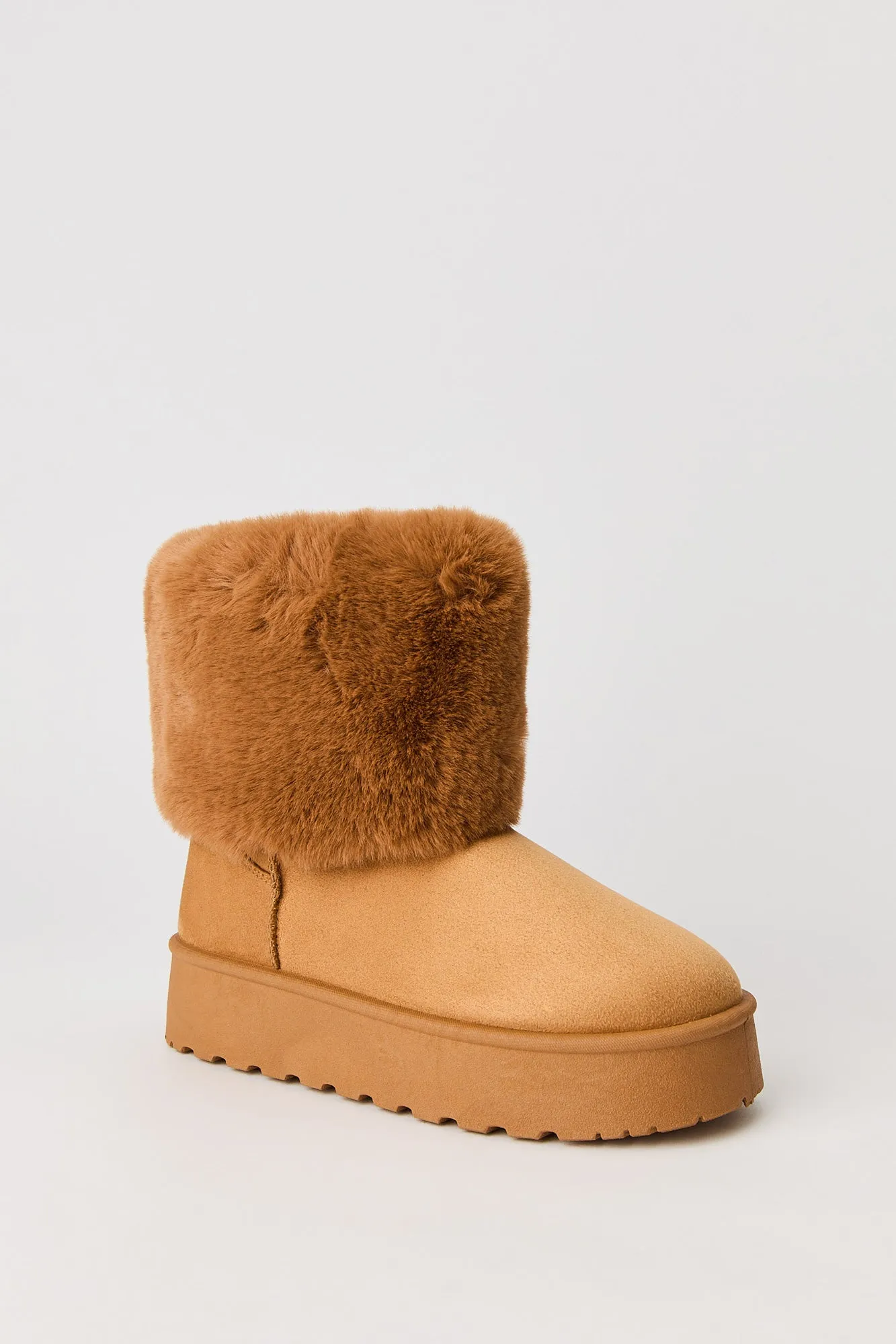 Faux Fur Lined Platform Ankle Booties sold by Urban Planet product image thumbnail 2