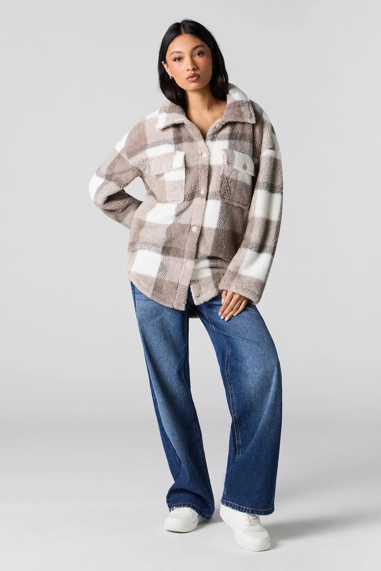 Surchemise en sherpa à carreaux sold by Urban Planet product image thumbnail 4