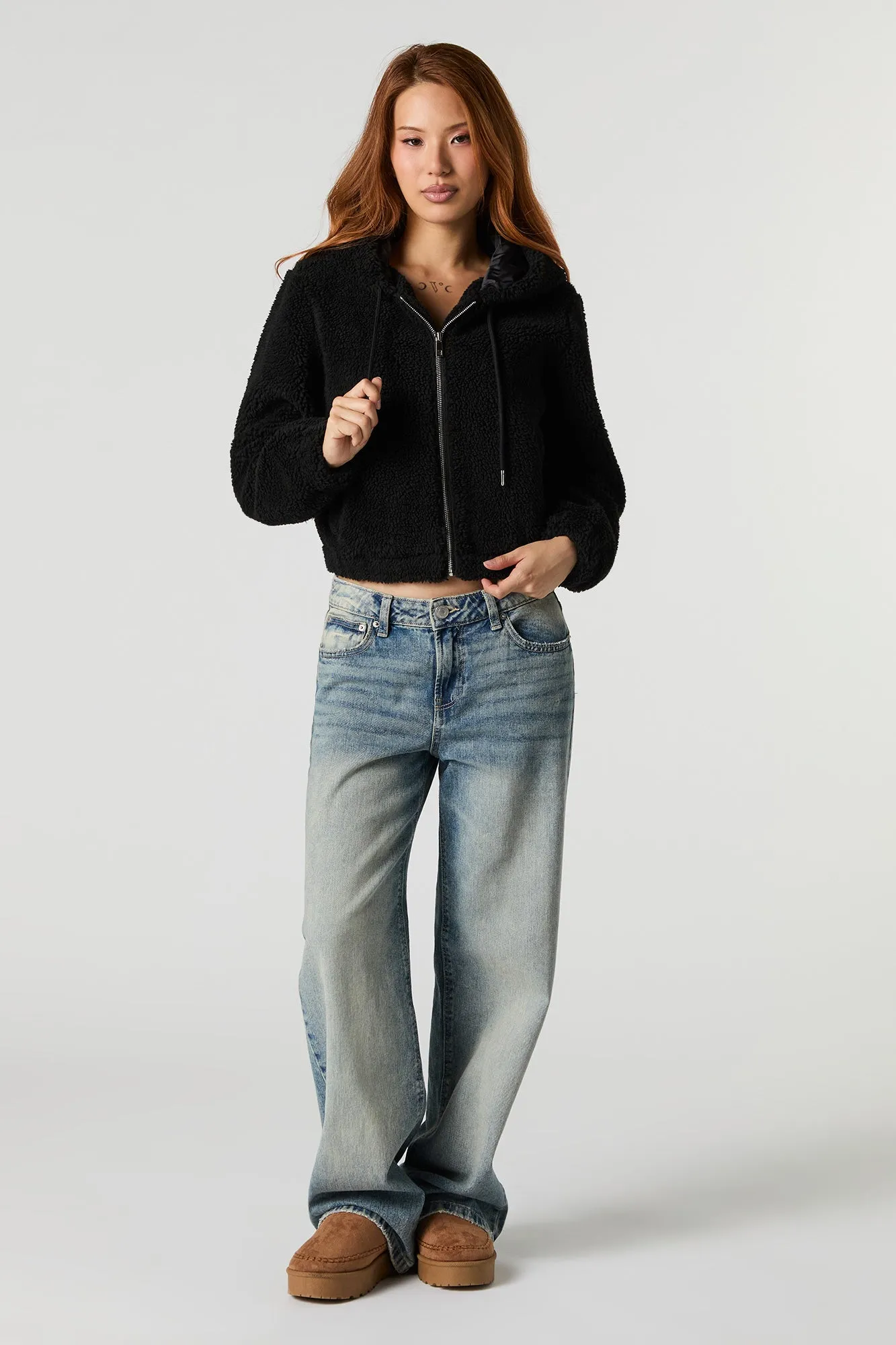 Blouson avec capuchon en sherpa sold by Urban Planet product image thumbnail 4