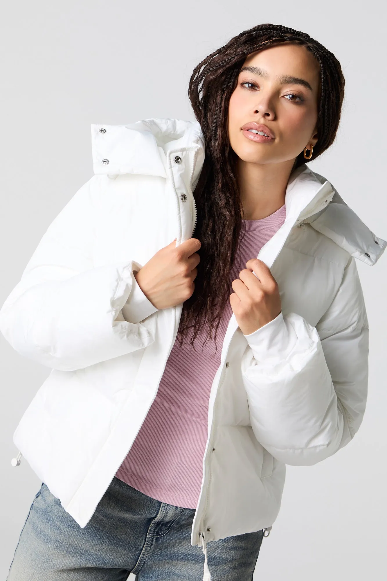 Puffer Jacket with Removable Hood sold by Urban Planet