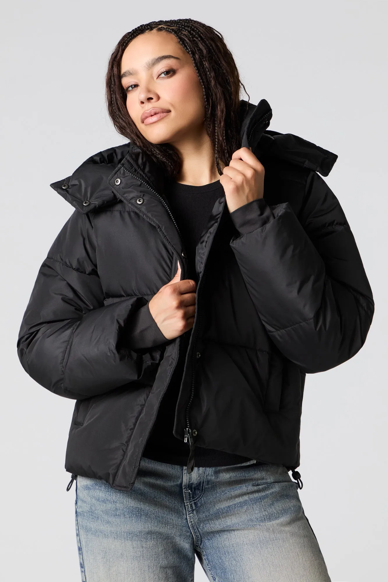 Puffer Jacket with Removable Hood sold by Urban Planet product image thumbnail 5